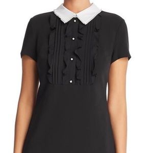 Karl lagerfeld Paris ruffle bib collar dress